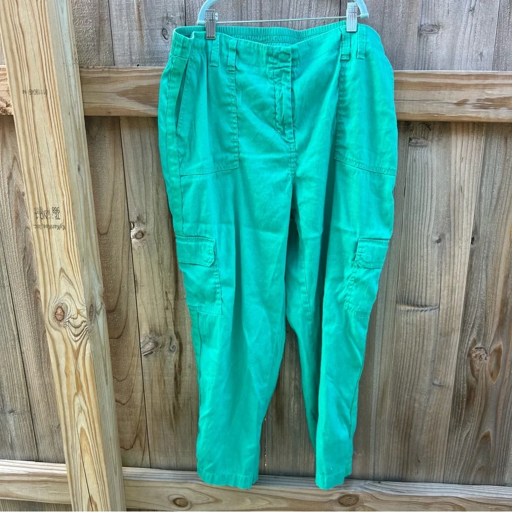 Chico’s Turquoise Linen Two-Piece Outfit - Size 3 (Petite) - Picture 6 of 8